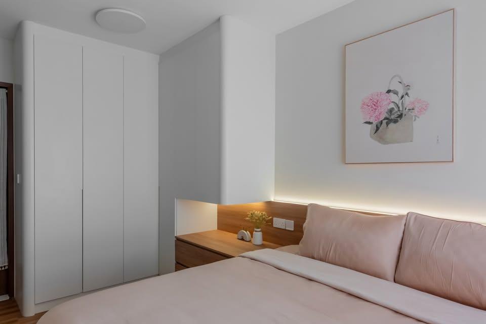 Modern Bedroom with Cove Lighting and Wardrobe