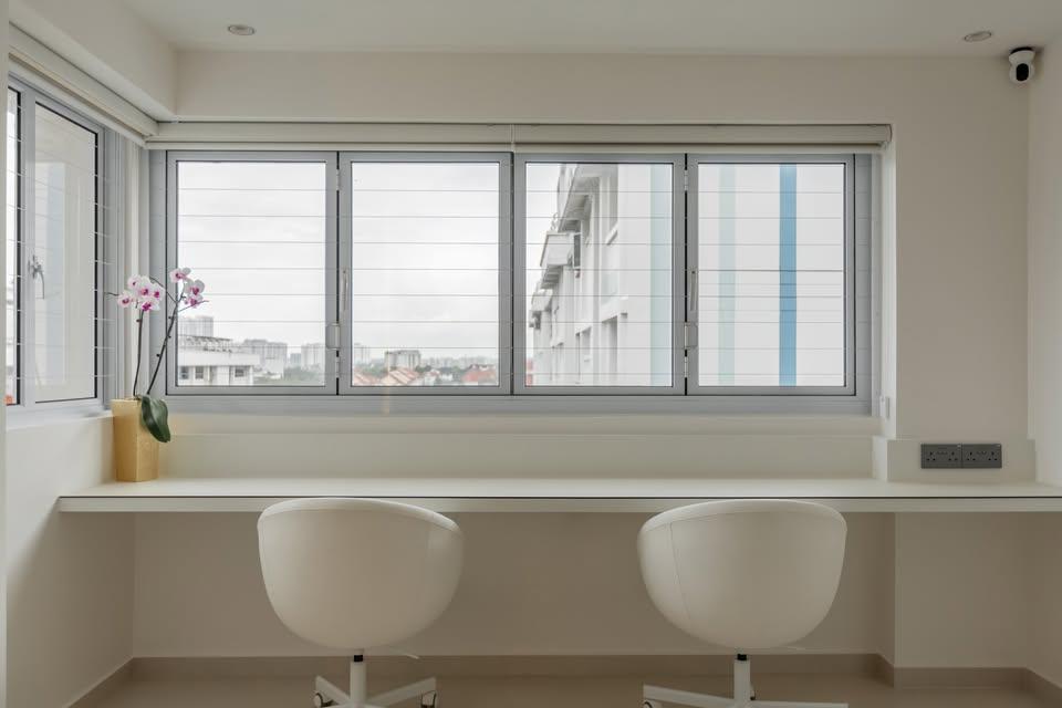 Modern Study with Desk and Desk Chairs