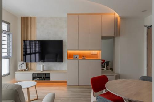 Modern Living Room at 23 Teban Garden Road