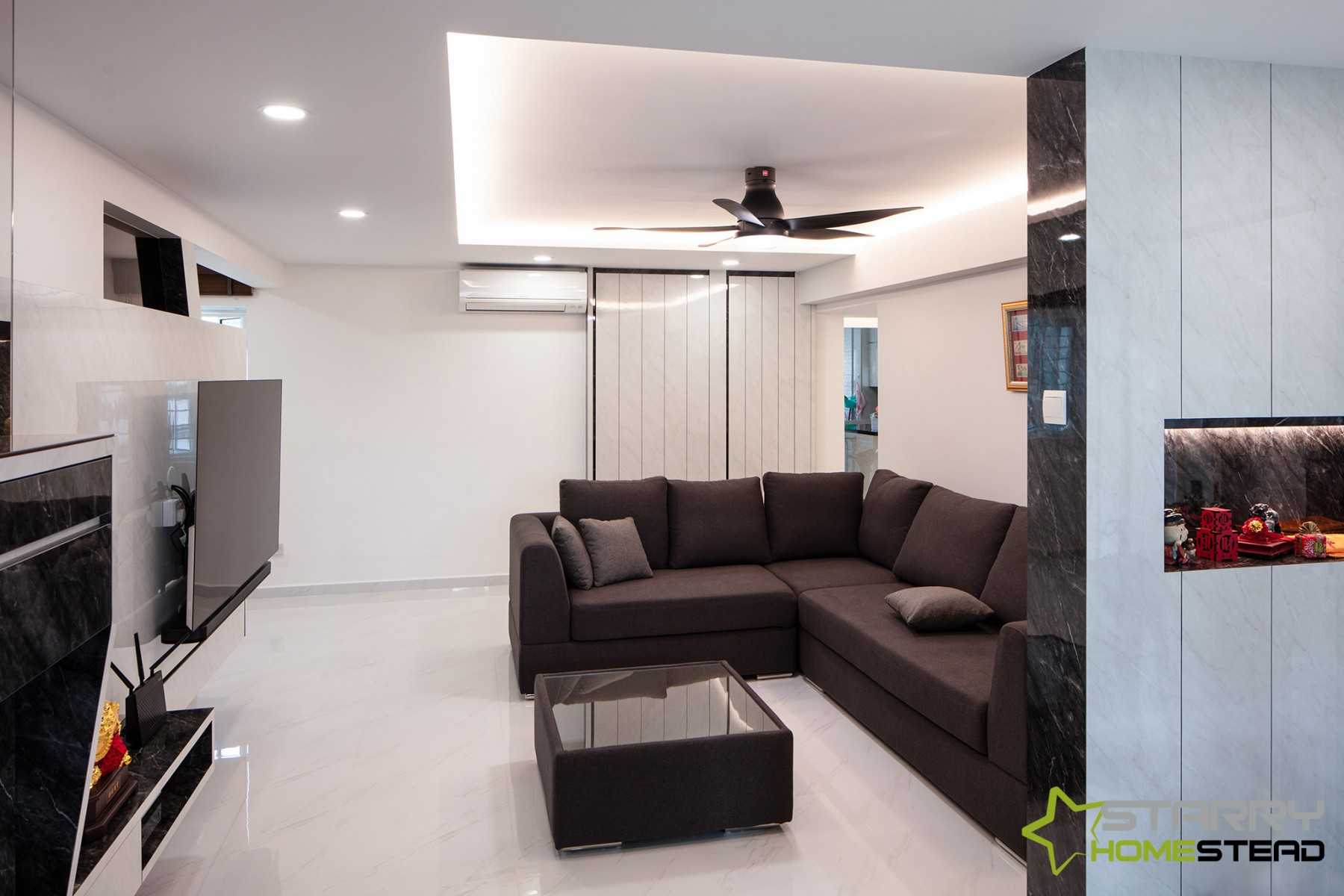 Modern Living Room with Feature Wall and Sofa