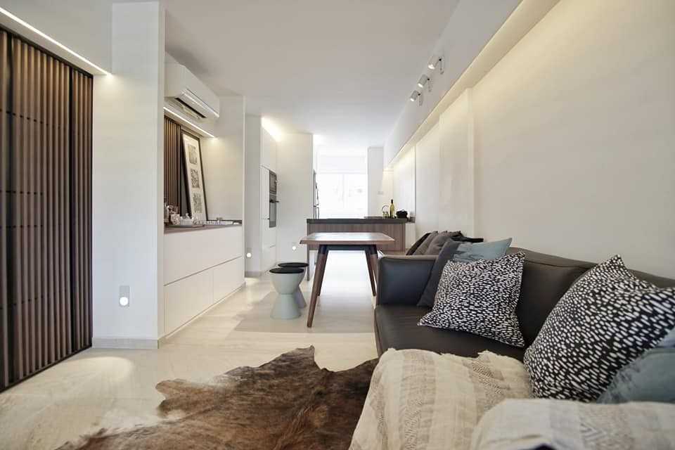 Minimalist Living Room with Sofa and Coffee Table