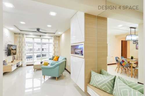 Modern Living Room at Sengkang - 289 Compassvale Crescent (HDB)