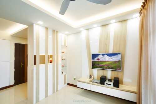 Modern Living Room at Sengkang - Blk 216D Compassvale (HDB)