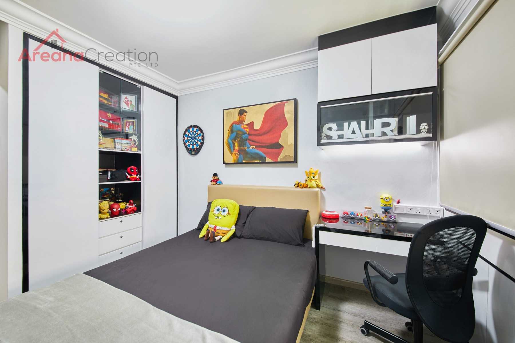 Modern Bedroom with Cove Lighting and Ceiling Light