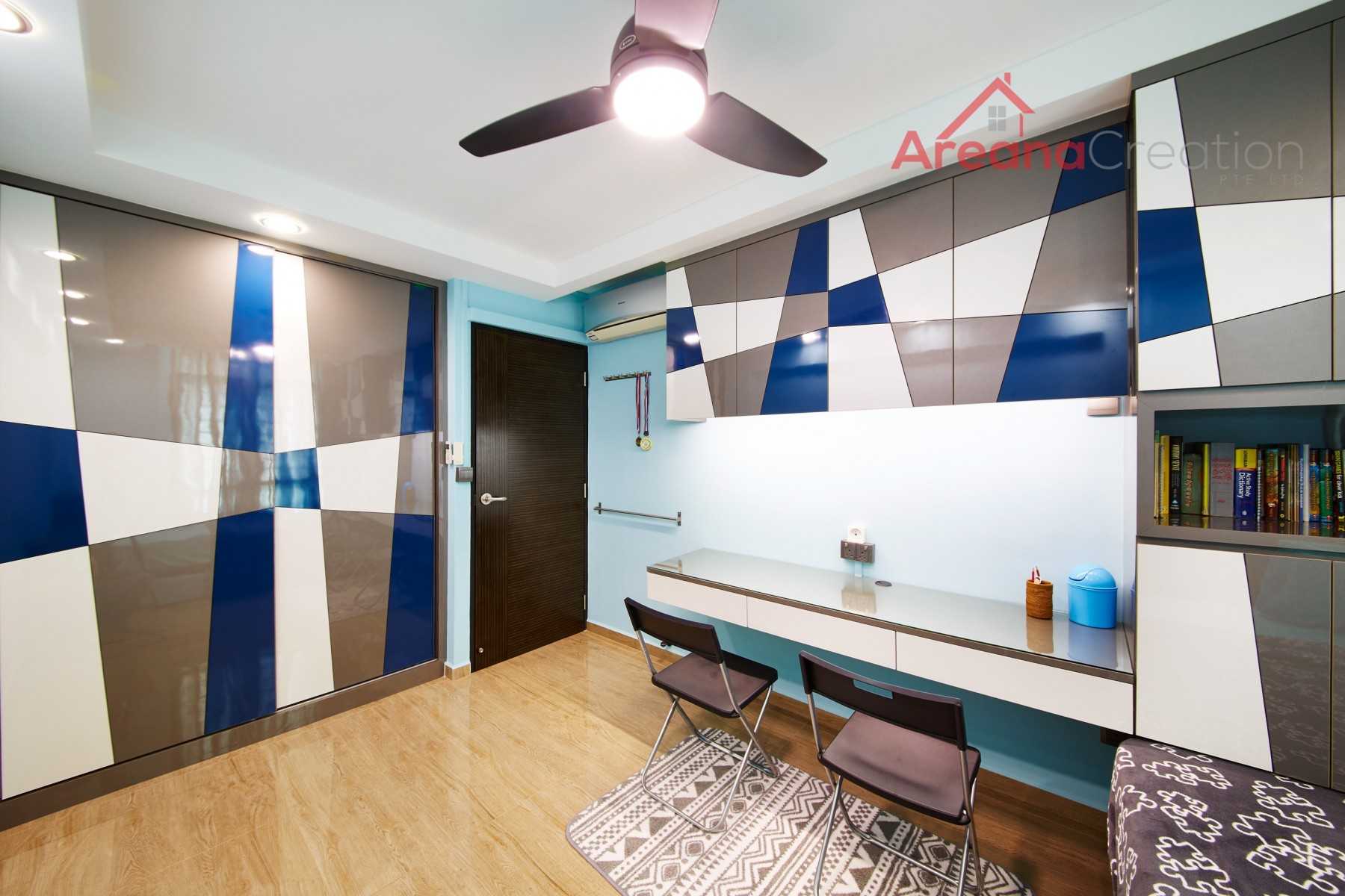 Vintage Study with Cove Lighting and Drop Ceiling