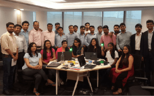 Participants showing their prototypes at IoT Bootcamp