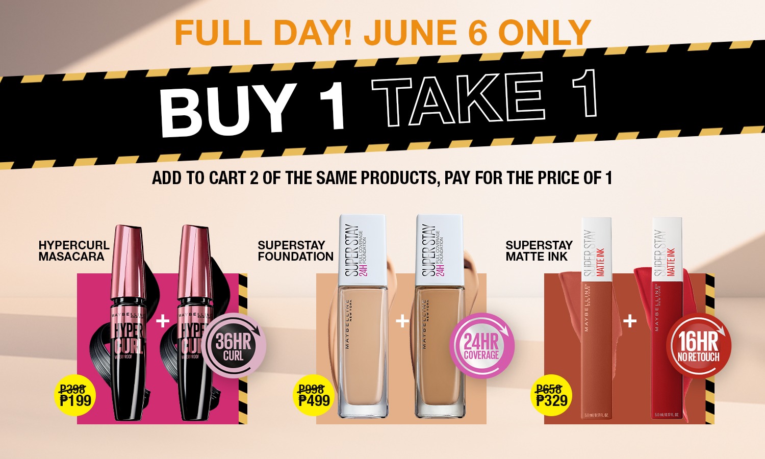 Maybelline Amazing Offer on Lazada 6.6 Mid Year Sale