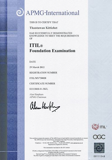 ITIL certified