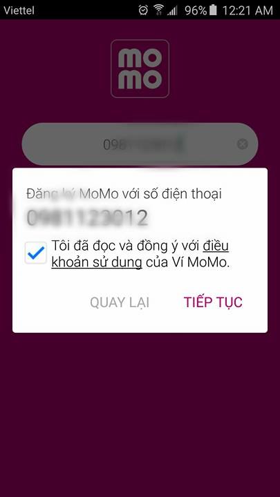 Hướng dẫn cài đặt Momo 3
