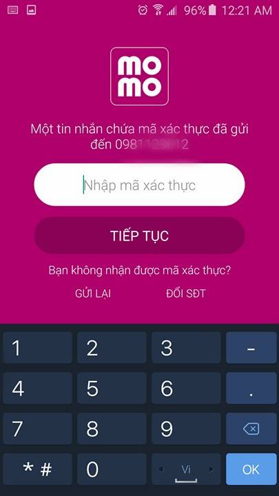 hướng dẫn cài đặt Momo 5