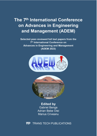 The 7th International Conference on Advances in Engineering and Management (ADEM) : selected peer-reviewed full text papers from the 7th International Conference on Advances in Engineering and Management (ADEM 2023)