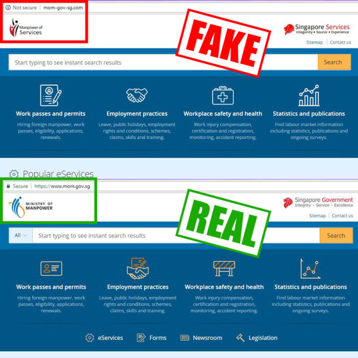 Beware Of Duplicate MOM Website Human Resources Online