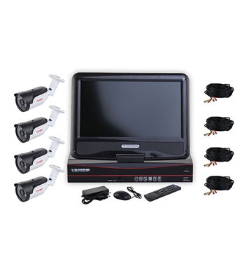 Picture of SAFEMET LCD 10.1" LUXURY KIT 4CH 1 MP WP-AH4104D-SC