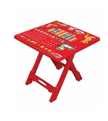 Picture of Baby Folding Table Printed ABC Red