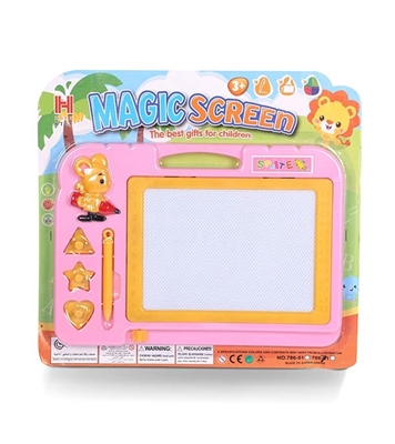 Picture of 4 Color Magic Screen For New Learner Baby Yellow & Pink - Kids Educational Toys