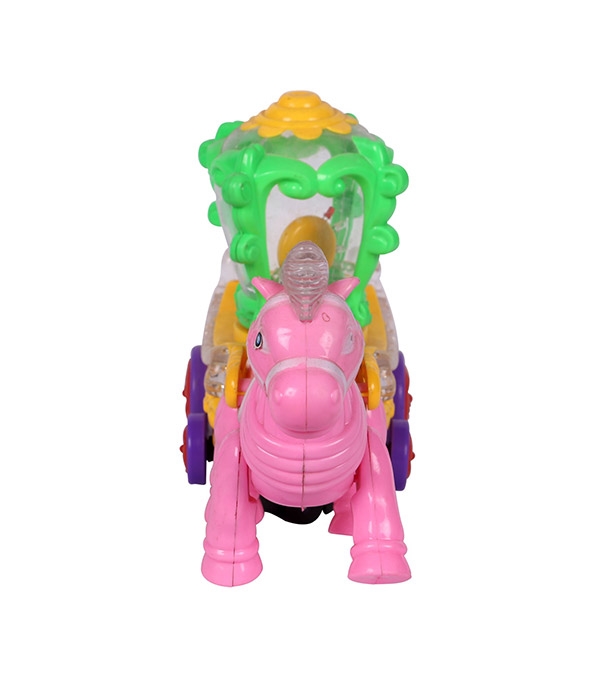 Picture of Bring Happy Dream Music & Light Horse Car For Kids Pink