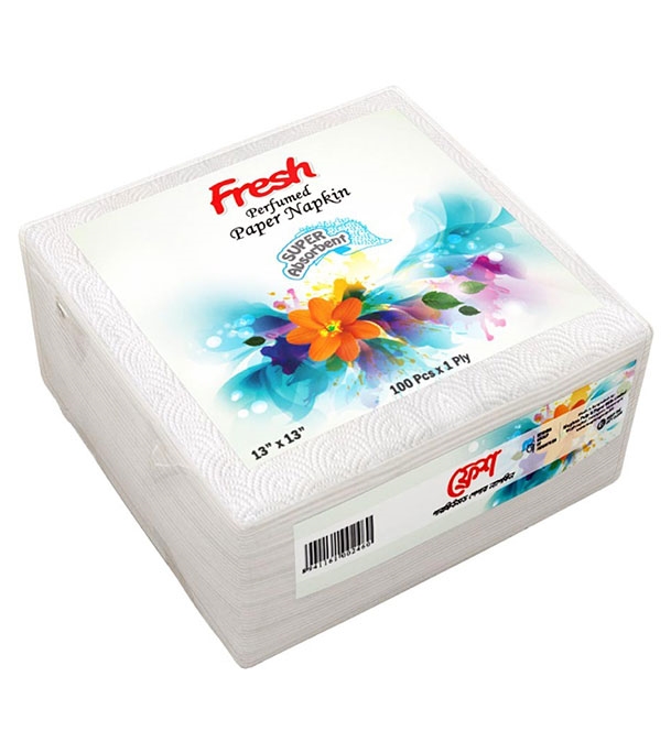 Picture of Fresh Paper Napkin White 80 Pcs