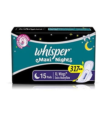 Picture of Whisper Maxi Nights 15 Pads