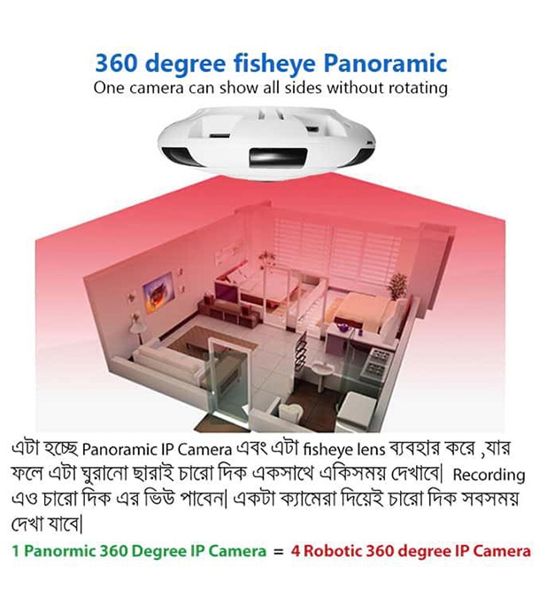 Picture of Anspo V380-S Panoramic IP Camera Black