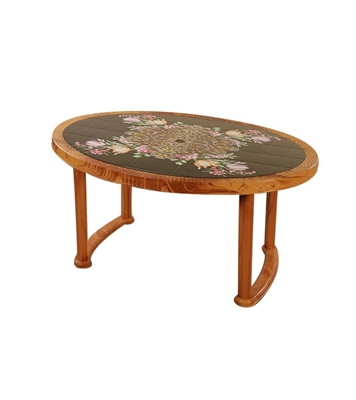 Buy 6 Seated Deluxe Table-Print S/W Flower (Pl/L)-TEL Online