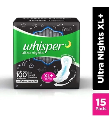 Buy Whisper Ultra Night Xl+ 15 Pads Online