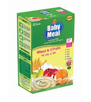 Buy Baby Meal Infant Milk Wheat & 3 Fruits Cereal BIB 6 To 24 Month Online at Best Price