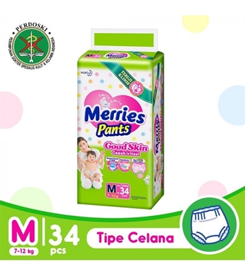 Buy Merries Baby Diaper - Pant System M-34 Online