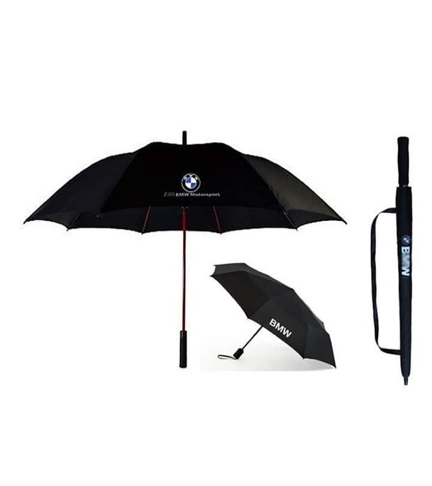 Buy BMW Single Lear Umbrella 28" Black Online at Best Price