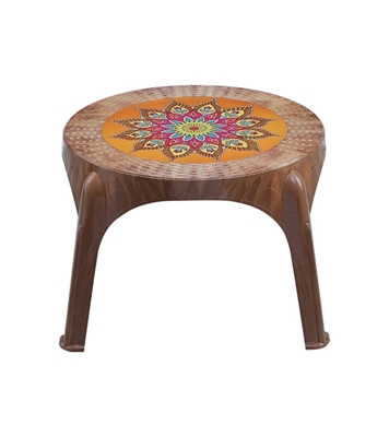 Picture of Caino Center Table Ro Printed Crown Sandalwood