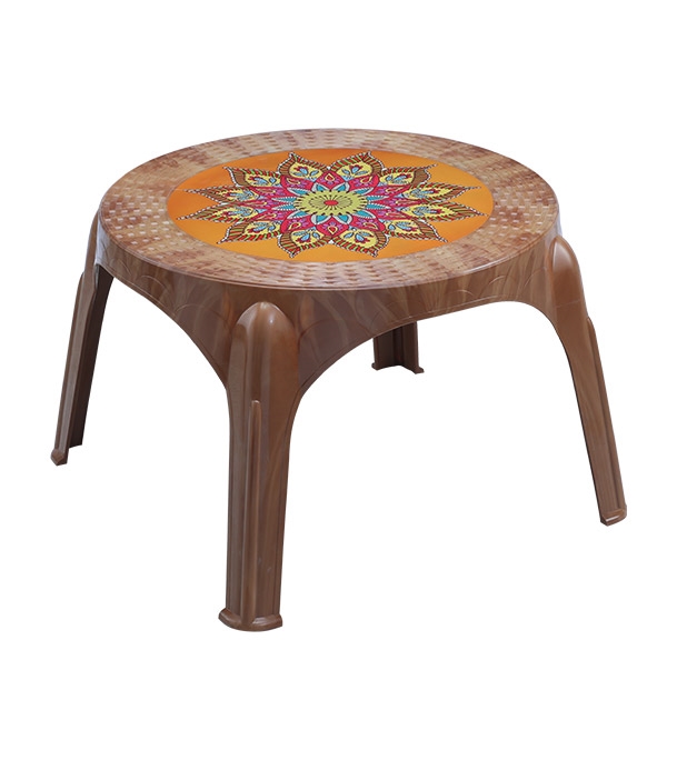 Picture of Caino Center Table Ro Printed Crown Sandalwood