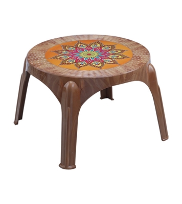Picture of Caino Center Table Ro Printed Crown Sandalwood