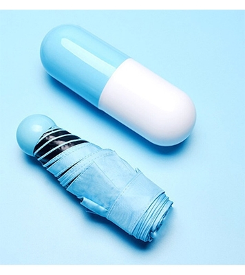 Buy Ladies Capsule Umbrella Blue 35" Online at Best Price