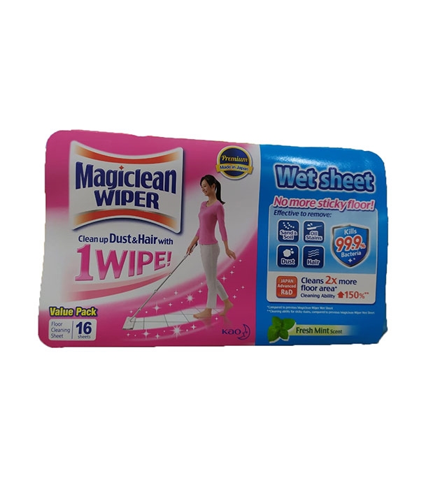 Buy Magiclean Wiper Wet Sheet Fresh Mint 16 sheet Online at Best Price