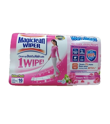 Buy Magiclean Wiper Wet Sheet Happy Rose 16 sheet online at Best Price
