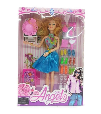 Buy Girl Angela Stylish Barbie Doll Blue Online