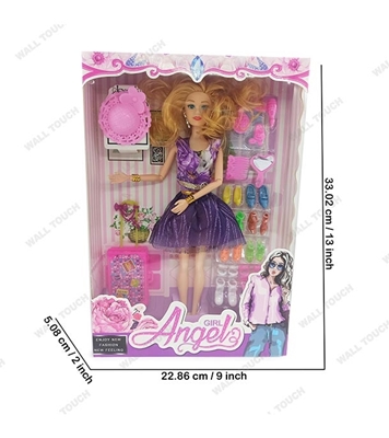 Buy Girl Angela Stylish Barbie Doll Purple Online