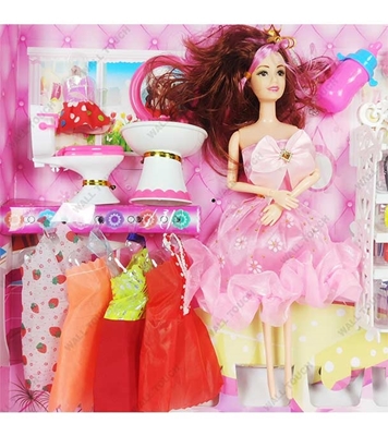 Buy Beauty Fashion and Stylish Barbie Doll With Dress & Accessories Online