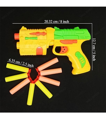 Buy Fires Foam Darts Shooter Plastic Soft Bullet Blaster Toy Gun With Suction Target Board Yellow Online