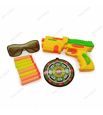 Buy Fires Foam Darts Shooter Plastic Soft Bullet Blaster Toy Gun With Suction Target Board Yellow Online