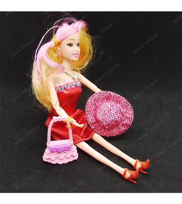 Buy Kid's Beauty Fashion Show Style Wonderful Barbie Doll Toy Red Online
