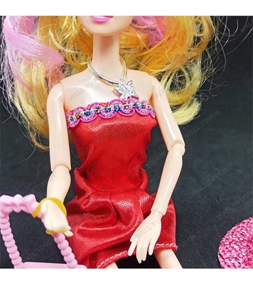 Buy Kid's Beauty Fashion Show Style Wonderful Barbie Doll Toy Red Online