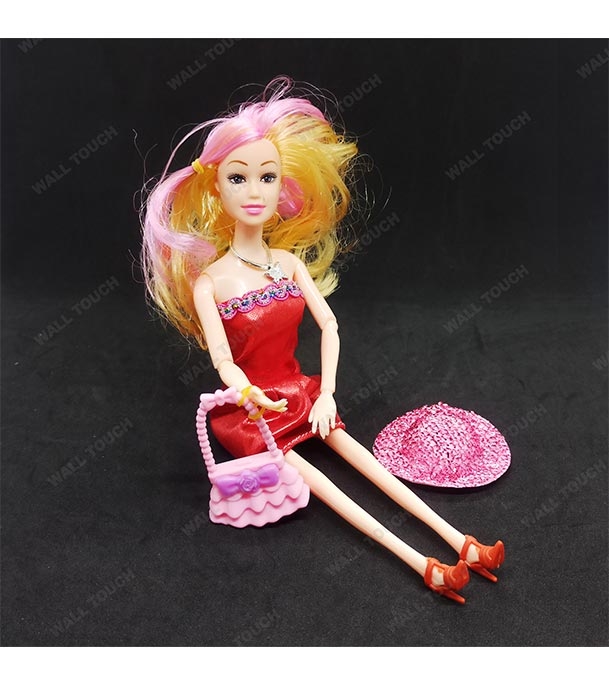 Buy Kid's Beauty Fashion Show Style Wonderful Barbie Doll Toy Red Online