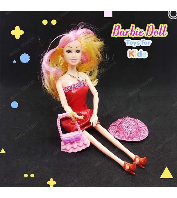 Buy Kid's Beauty Fashion Show Style Wonderful Barbie Doll Toy Red Online