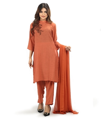 Buy Ladies' Three Pcs Brown Online at Best Price