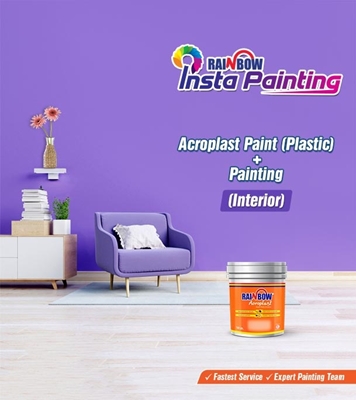 Picture of Rainbow Insta Painting with Paints for Interior 02 (Per Square Feet)