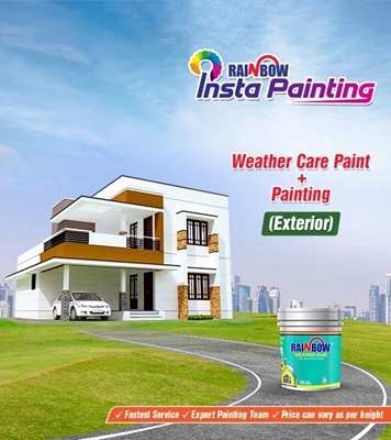 Picture of Rainbow Insta Painting with Paints for Exterior 04 (Per Square Feet)