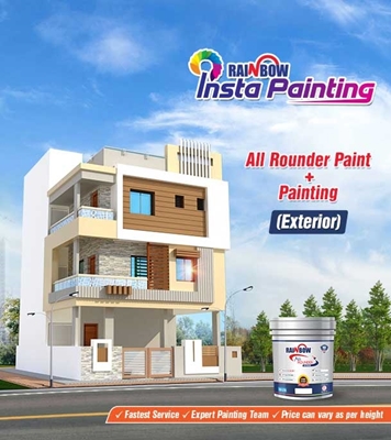 Picture of Rainbow Insta Painting with Paints for Exterior 05 (Per Square Feet)