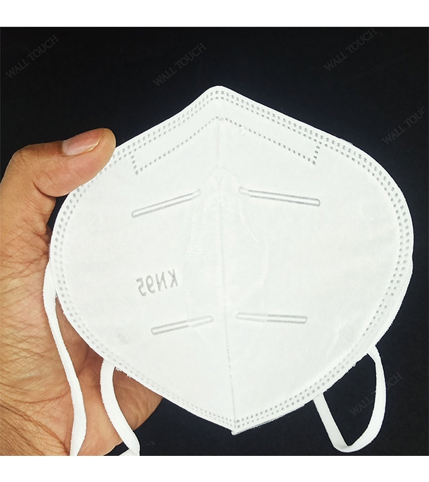 Buy 5 Layer Pack Folding KN95 Protective Mask With PVC Nose Clip White 1 pc Online