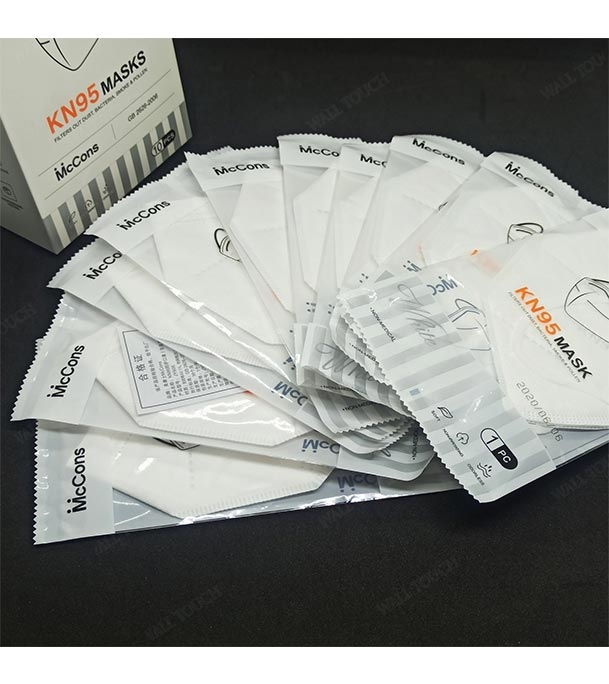 Buy 5 Layer Mccon Folding KN95 Protective Mask With PVC Nose Clip White 10 pcs Online