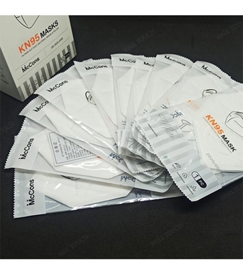Buy 5 Layer Mccon Folding KN95 Protective Mask With PVC Nose Clip White 1 pc Online